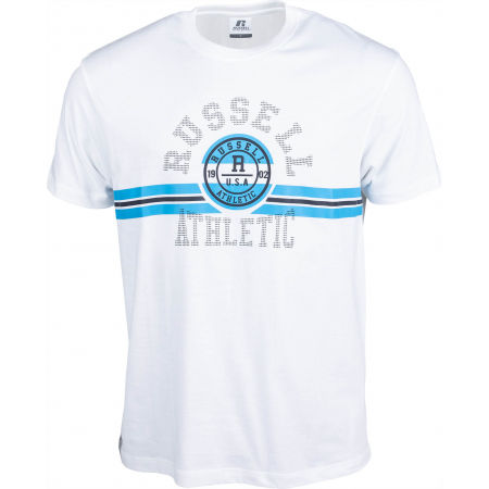 Pánské tričko - Russell Athletic COLLEGIATE STRIPE CREWNECK TEE SHIRT - 1