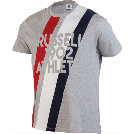 Pánské tričko - Russell Athletic STRIPE 1902 S/S CREWNECK TEE SHIRT - 2