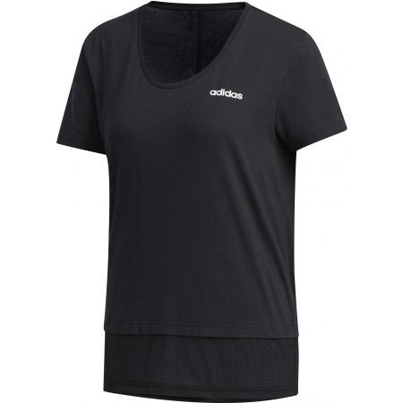 Dámské tričko - adidas WOMEN ESSENTIAS MATERIAL MIX TEE - 1