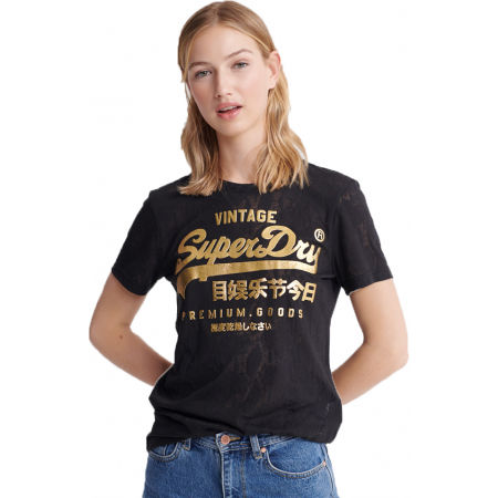 Superdry PG SNAKE BURNOUT ENTRY TEE - Dámské tričko