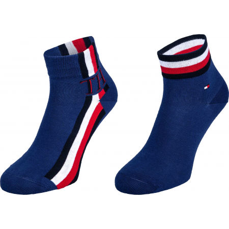 Pánské ponožky - Tommy Hilfiger MEN QUARTER 2P ICONIC STRIPE - 1