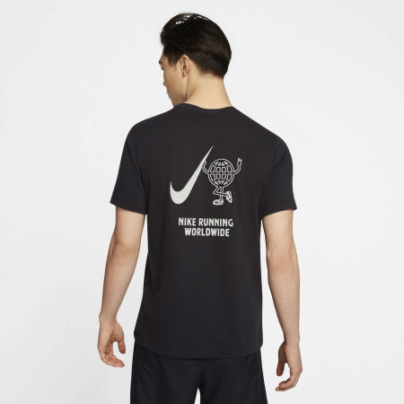 Pánské běžecké tričko - Nike DRY TEE WILD RUN GLOBEY M - 4