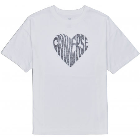 Converse WOMENS HEART REVERSE PRINT TEE - Dámské tričko