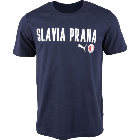 Puma Slavia Prague Graphic Tee DBLU - Pánské triko