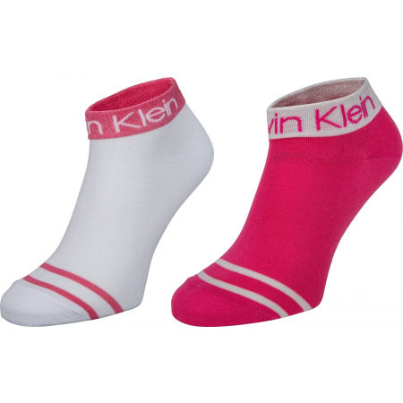 Dámské ponožky - Calvin Klein WOMEN SHORT SOCK 2P LEGWEAR LOGO ZOEY - 1