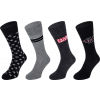 Pánské ponožky - Calvin Klein MEN CREW 4P JEANS LOGO GIFTBOX WADE - 1