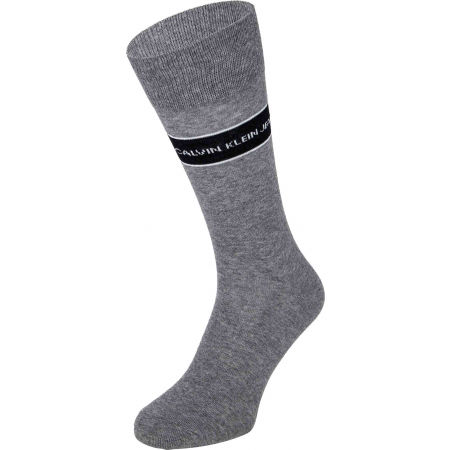 Pánské ponožky - Calvin Klein MEN CREW 4P JEANS LOGO GIFTBOX WADE - 4