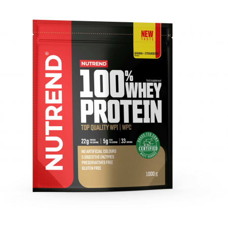 Protein - Nutrend 100% WHEY PROTEIN 1000 g BANÁN-JAHODA