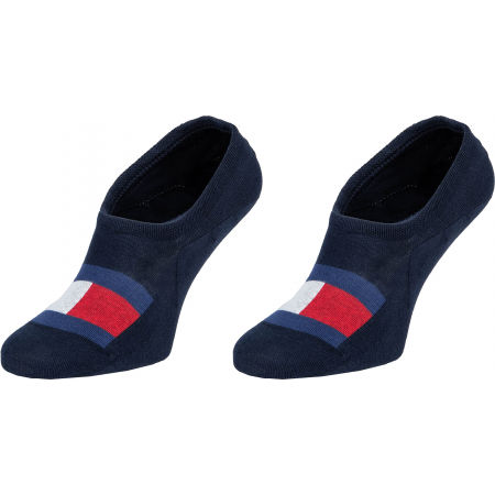 Pánské ponožky - Tommy Hilfiger MEN FOOTIE 2P FLAG - 1