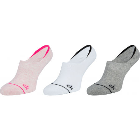 Dámské ponožky - Calvin Klein WOMENS 3PK LINER ATHLEISURE RUBY - 1