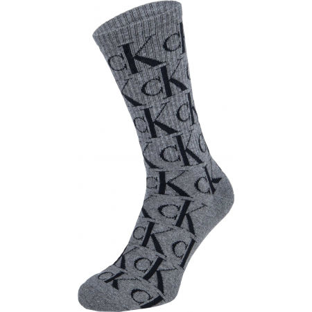 Pánské ponožky - Calvin Klein MENS 2PK CREW CK JEANS  MONOGRAM JOHN - 2