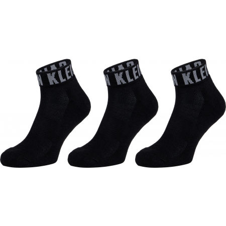 Pánské ponožky - Calvin Klein MEN QUARTER 3P LOGO CUFF DRAKE - 1