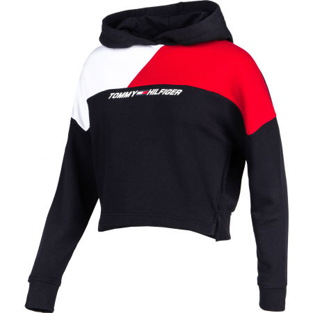 Dámská mikina - Tommy Hilfiger RELAXED COLOUR BLOCK HOODIE LS - 2