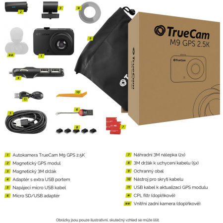 Autokamera - TrueCam M9 GPS 2.5K - 7