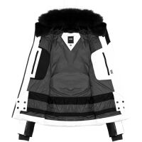 Dámská péřová lyžařská bunda s pravou kožešinou