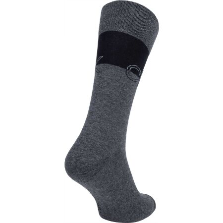 Pánské ponožky - Calvin Klein 3PK MULTI LOGO DRESS CREW GIFTBOX DARWIN - 3