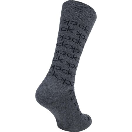 Pánské ponožky - Calvin Klein 3PK MULTI LOGO DRESS CREW GIFTBOX DARWIN - 5