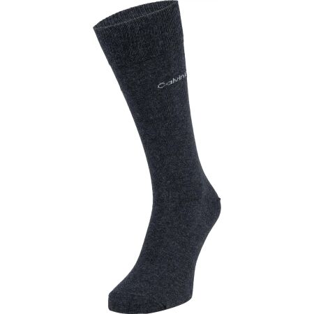 Pánské ponožky - Calvin Klein 3PK MULTI LOGO DRESS CREW GIFTBOX DARWIN - 6