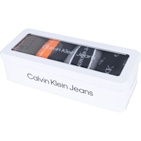 Sada panských ponožek - Calvin Klein CREW 4P JEANS LOGO GIFTBOX WADE - 10