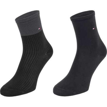 Tommy Hilfiger WOMEN 2P TENCEL SHORT SOCK COLORBLOCK - Dámské ponožky