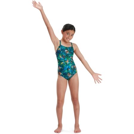 Dívčí jednodílné plavky - Speedo ALLOVER THINSTRAP MUSCLEBACK - 2