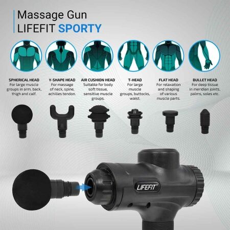 Masážní pistole - Lifefit SPORTY - 5
