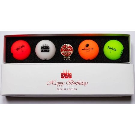 VOLVIK HAPPY BIRTHDAY PACK 4 ks - Set golfových míčků