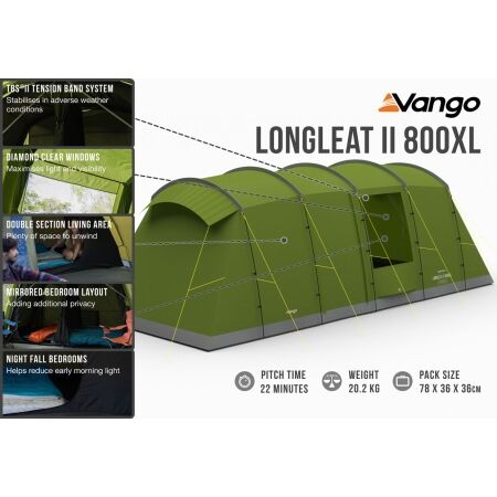 Rodinný stan - Vango LONGLEAT II 800XL - 8