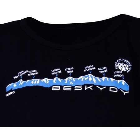 Dámské bambusové tričko s krátkým rukávem s motivem pohoří Beskyd - Runto TRIKO BESKYDY - 2