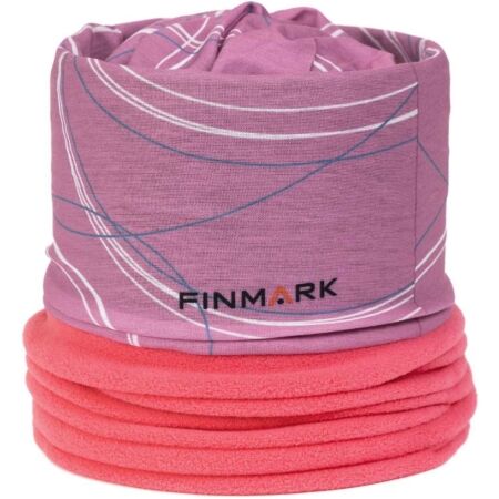 Dívčí multifunkční šátek s fleecem - Finmark FSW-246 - 1