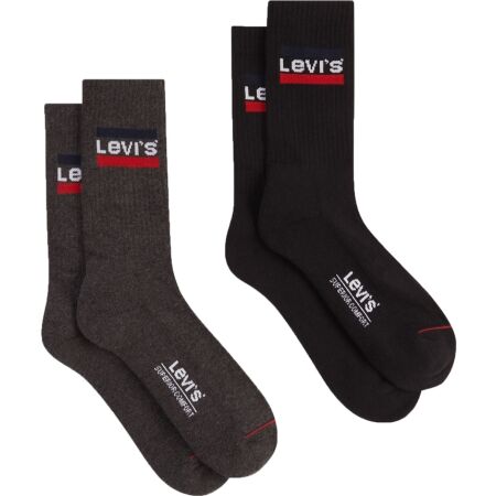Ponožky - Levi's® REGULAR CUT SPRTWR LOGO 2P