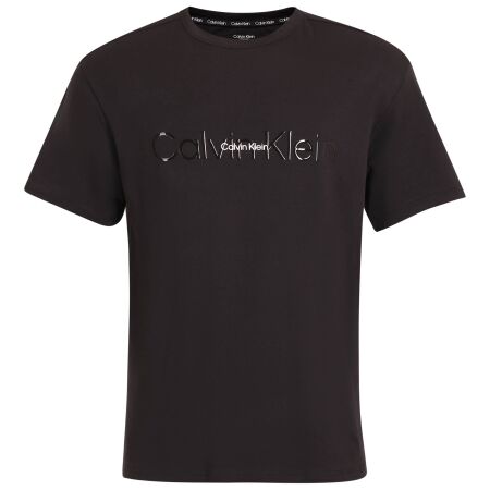 Pánské tričko - Calvin Klein EMB ICON LOUNGE-S/S CREW NECK - 1