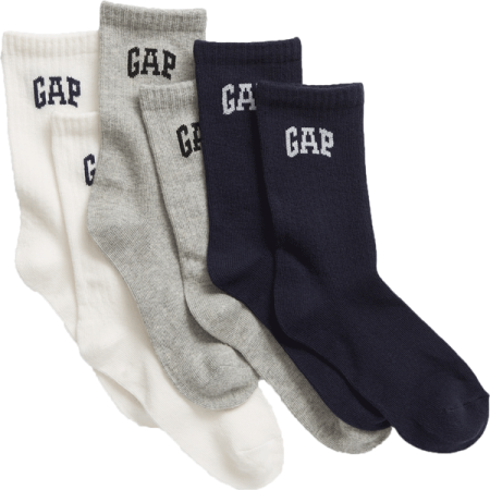 GAP B ARCH 3PK - Dětské vysoké ponožky