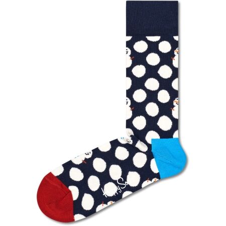 Klasické ponožky - HAPPY SOCKS BIG DOT SNOWMAN - 1