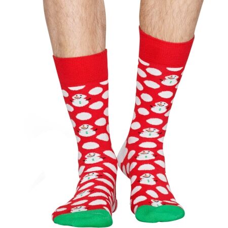 Klasické ponožky - HAPPY SOCKS BIG DOT SNOWMAN - 3
