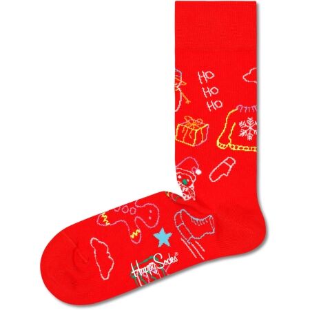 Klasické ponožky - HAPPY SOCKS HO HO HO - 1
