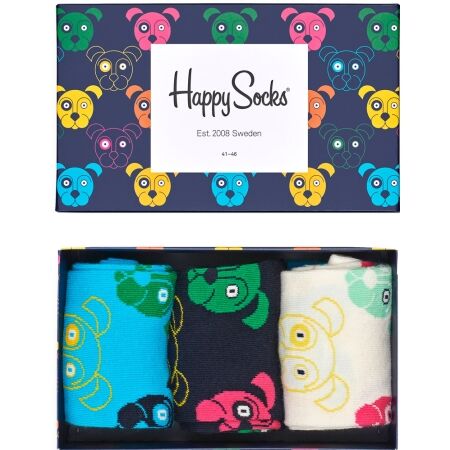 Klasické ponožky - HAPPY SOCKS MIXED DOG GIFT SET 3P - 6