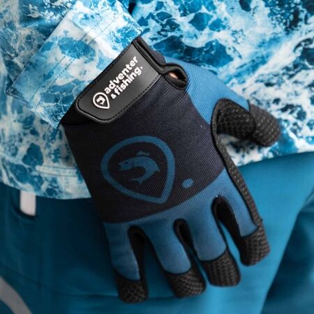 Pánské rukavice pro chytání na moři - ADVENTER & FISHING PETROL - 3