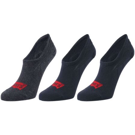 Levi's® FOOTIE HIGH RISE BATWING LOGO 3P - Ponožky