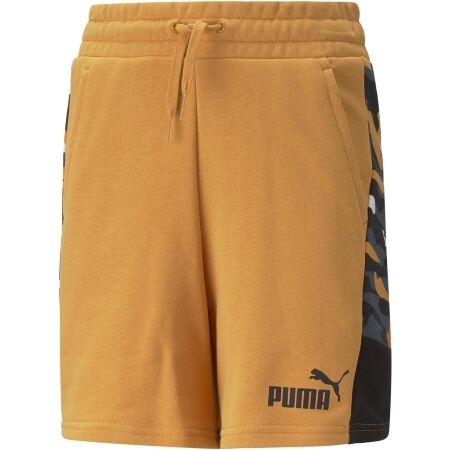 Puma ESS+CAMO SHORTS TR B DESERT CLAY - Dětské sportovní šortky