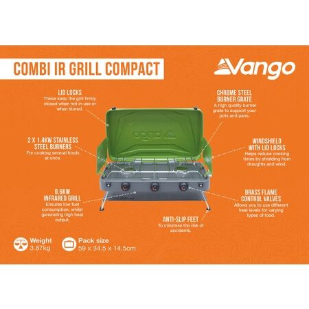 Kompaktní vařič - Vango COMBI IR GRILL COMPACT - 13