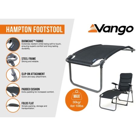 Podnožka - Vango HAMPTON PADDED FOOTSTOOL - 5