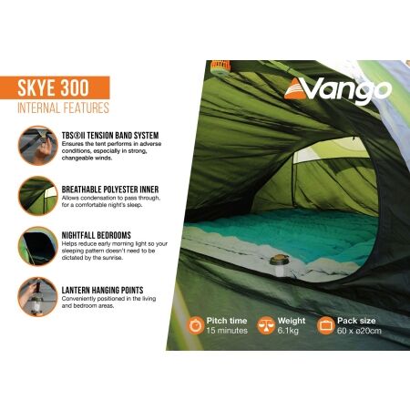 Malý kempingový stan - Vango SKYE 300 - 3
