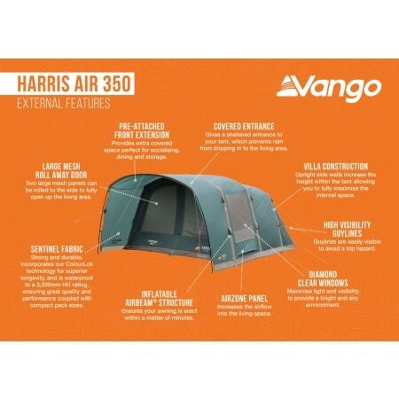 Nafukovací stan - Vango HARRIS AIR 350 - 5