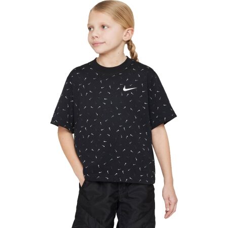 Nike SPORTSWEAR BOXY SWOOSH - Dívčí tričko