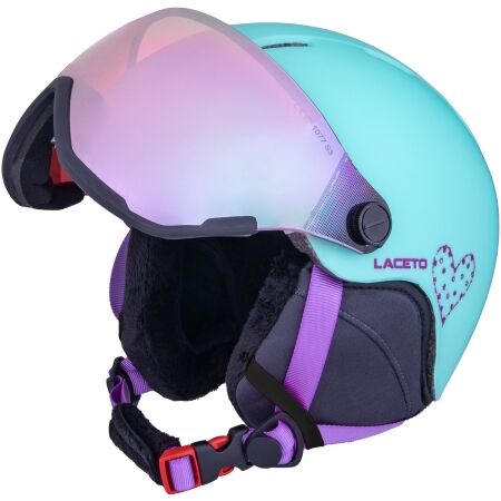 Dětská lyžařská helma - Laceto TURCHESE VISOR - 2