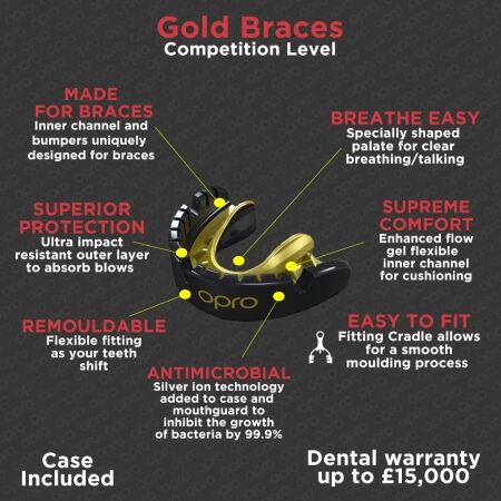 Spodní chránič na zuby - Opro GOLD BRACES - 6