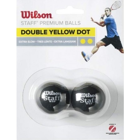 Wilson STAFF SQUASH 2 BALL DBL YEL DOT - Squashový míček
