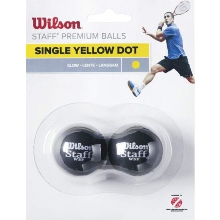 Squashový míček - Wilson STAFF SQUASH 2 BALL YEL DOT