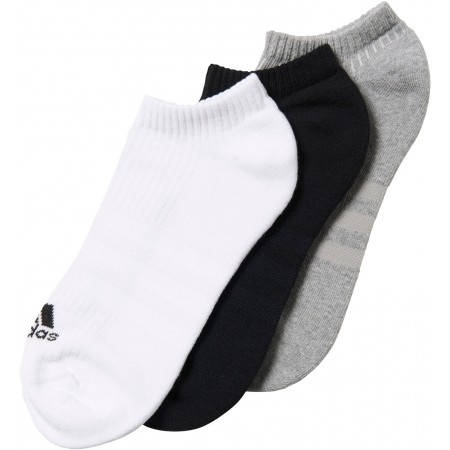 Ponožky - adidas 3S PER NO-SHOW HALF CUSHIONED 3PP